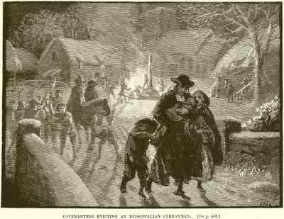 Covenanters Verdrijven een Episcopale Geestelijke door English School