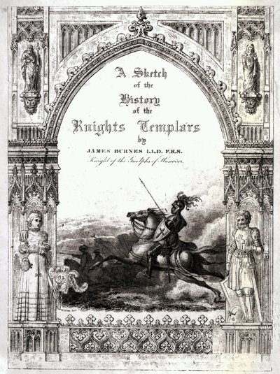 Omslag van Een schets van de geschiedenis van de Tempeliers, door James Burnes door English School