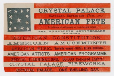 Crystal Palace, Amerikaanse Feest, 17 september 1887 door English School