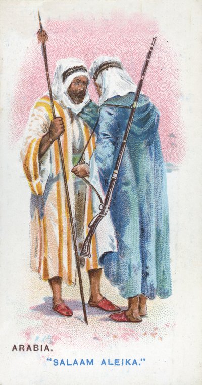 Gebruikelijke groet in Arabië, 1907 door English School