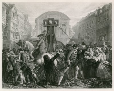 Daniel Defoe in de schandpaal door English School