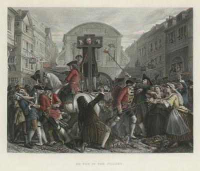 Daniel Defoe in de schandpaal door English School