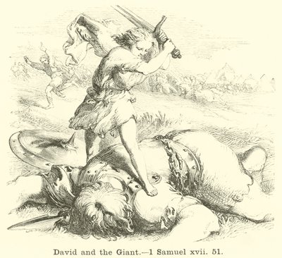 David en de reus, 1 Samuel, xvii, 51 door English School