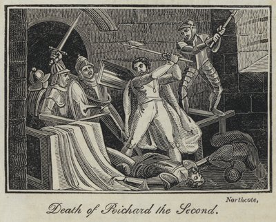 Dood van Richard de Tweede (gravure) door English School