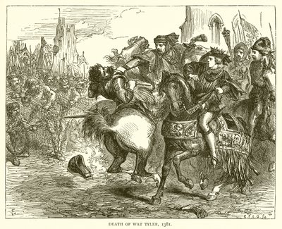 De dood van Wat Tyler, 1381 door English School