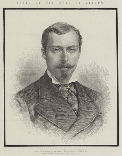 Dood van de Hertog van Albany, Zijne Koninklijke Hoogheid de wijlen Prins Leopold, Hertog van Albany, KG door English School