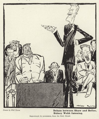 Debat tussen George Bernard Shaw en Hillaire Belloc door English School