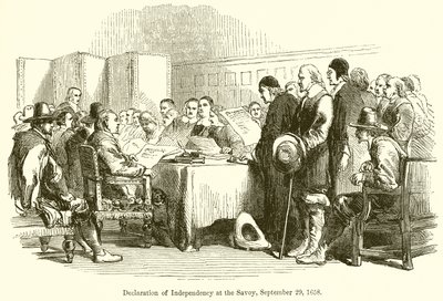 Verklaring van onafhankelijkheid in de Savoy, 29 september 1658 door English School