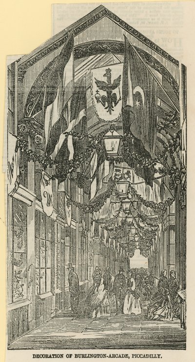 Decoratie van Burlington Arcade door English School