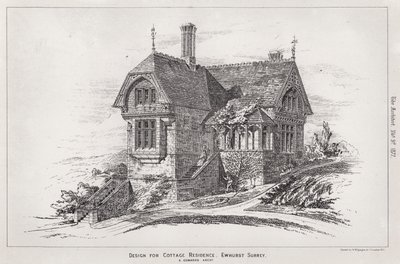 Ontwerp voor Cottage Residence, Ewhurst, Surrey door English School