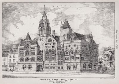 Ontwerp voor een Vrije Bibliotheek en Instituut, Soane Medaillon door English School