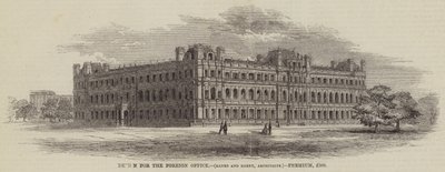 Ontwerp voor het ministerie van Buitenlandse Zaken, Banks en Barry, architecten, premie, £500 (gravure) door English School