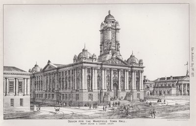 Ontwerp voor het Wakefield Stadhuis door English School