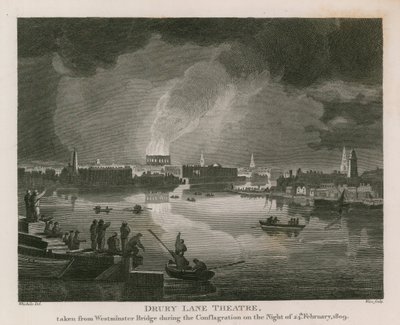 Vernietiging van Drury Lane Theatre, 24 februari 1809 door English School