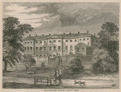 Devonshire House, Londen, rond 1800 door English School