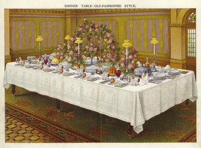 Diner tafel - ouderwetse stijl door English School