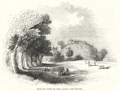 Verre Uitzicht op het Kasteel en de Heuvel (gravure) door English School