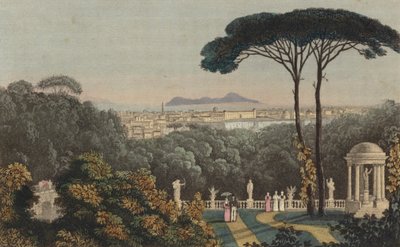 Verre uitzicht op Napels, Italië door English School