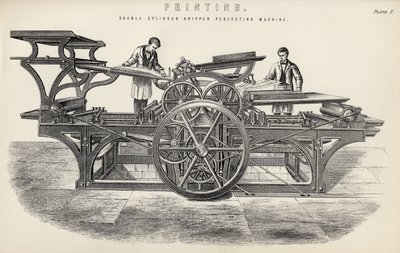Dubbele cilinder grijper perfectiemachine, uit De Nationale Encyclopedie, uitgegeven door William Mackenzie, Londen, eind 19e eeuw door English School