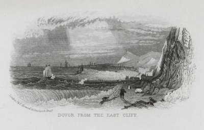 Dover vanaf de East Cliff, Kent door English School