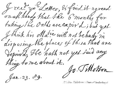 Dr. John Tillotson door English School