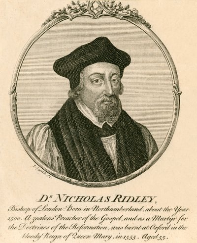Dr. Nicholas Ridley door English School