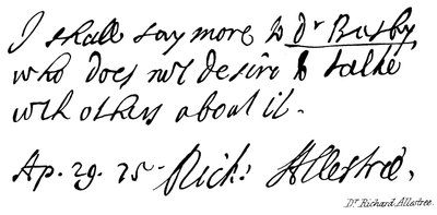 Dr Richard Allestree door English School