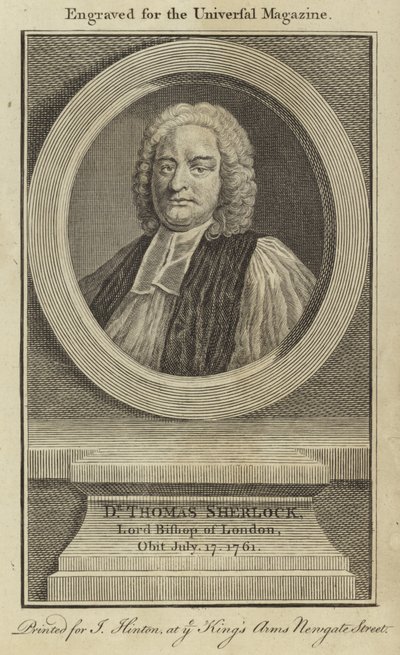Dr Thomas Sherlock, Lord Bisschop van Londen door English School