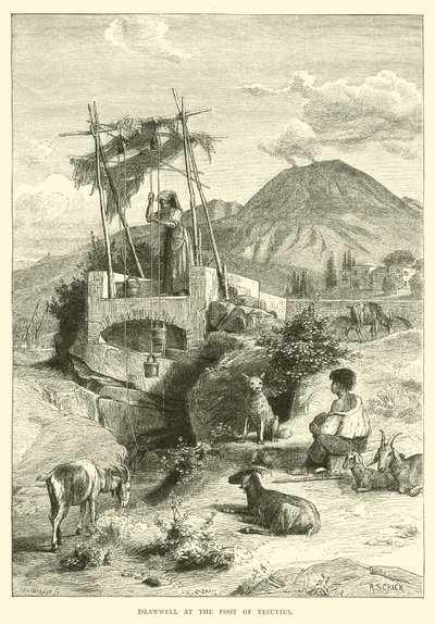Put aan de voet van Vesuvius door English School