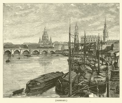 Dresden (gravure) door English School
