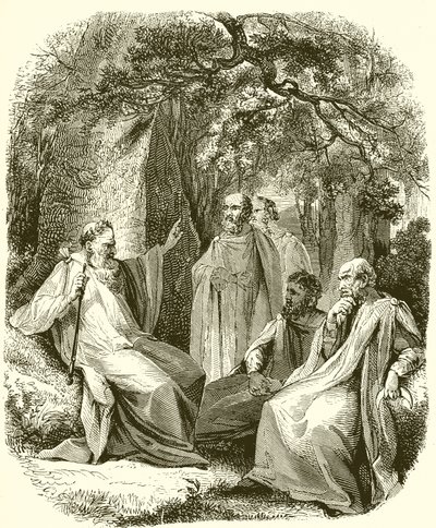Druïden in het heilige woud door English School