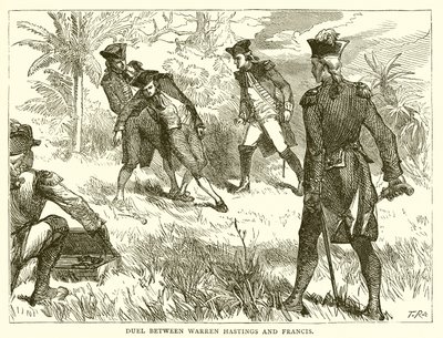 Duel tussen Warren Hastings en Francis door English School