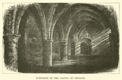 Kerker in het Kasteel van Chillon door English School