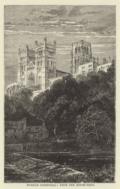 Durham Kathedraal, vanuit het zuidwesten door English School