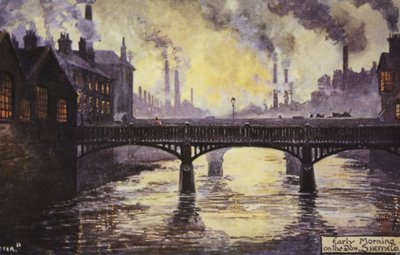Vroege ochtend aan de Don, Sheffield door English School