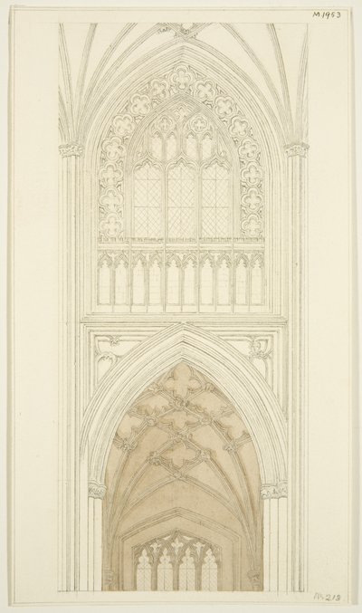 Oostzijde van het zuidertransept van St. Mary Redcliffe door English School