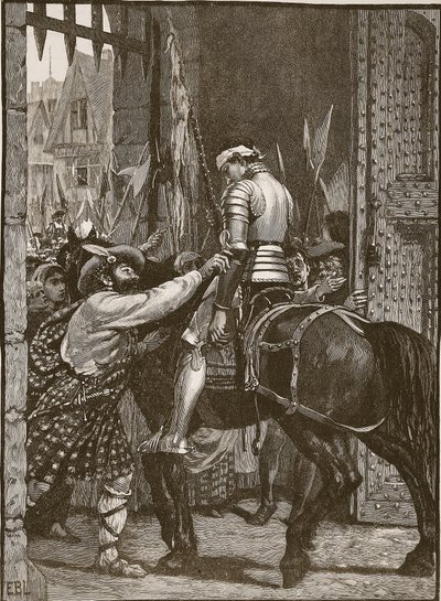 Edinburgh na Flodden, illustratie uit Cassells Geïllustreerde Geschiedenis van Engeland door English School