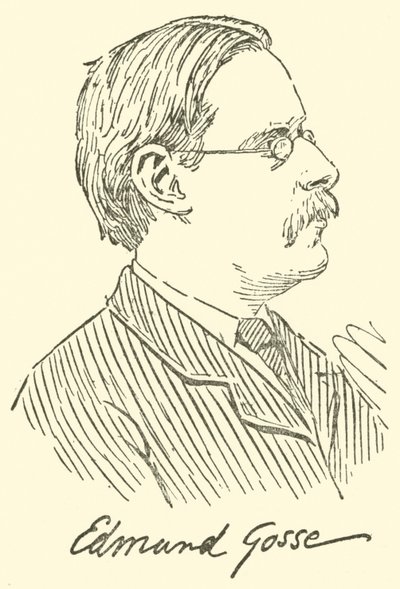 Edmund Gosse (gravure) door English School