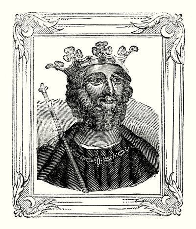 Edward II werd geboren in 1284, gekroond in 1308 en vermoord in 1328 door English School