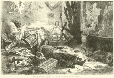 Gevolgen van de explosie van een granaat in een huis in de buitenwijken, mei 1871 door English School