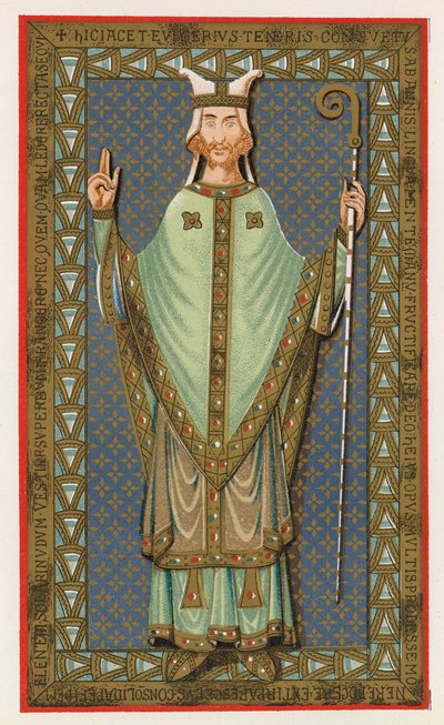 Beeld van Ulger, bisschop van Angers, 1149 door English School