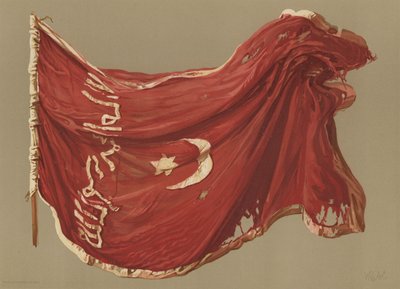 Egyptische standaard van Sinkat (chromolitho) door English School