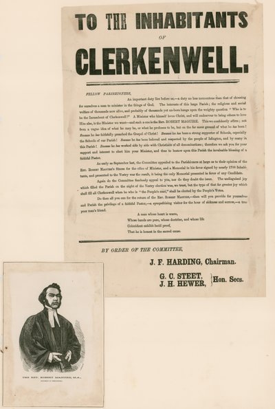 Verkiezing van Minister, St Jamess Kerk, Clerkenwell door English School
