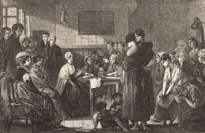 Elizabeth Fry (1780-1845) (engraving) door English School