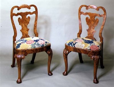 Engelse stoelen, begin 18e eeuw door English School