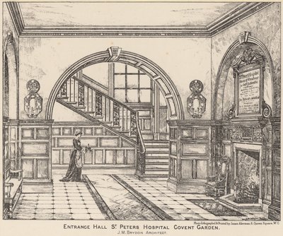Inkomhal van St. Peters Ziekenhuis, Covent Garden door English School