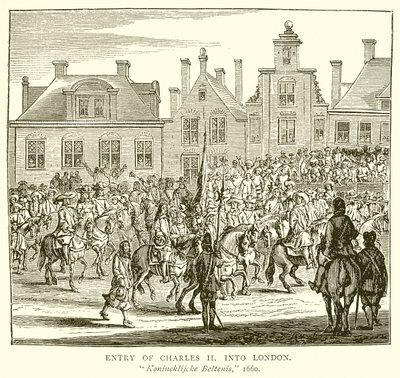 Intocht van Karel II in Londen door English School