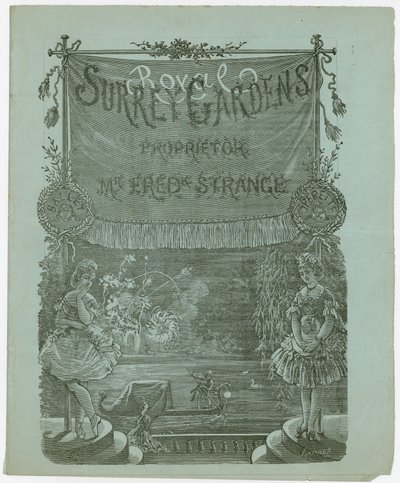 Toegangskaart tot de Royal Surrey Gardens, Walworth, Surrey door English School