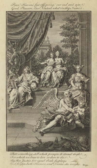 Epistel IV, Over de Natuur en Staat van de Mens, Met Betrekking tot Geluk door Alexander Pope door English School