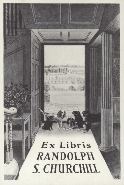 Ex Libris Randolph S Churchill door English School